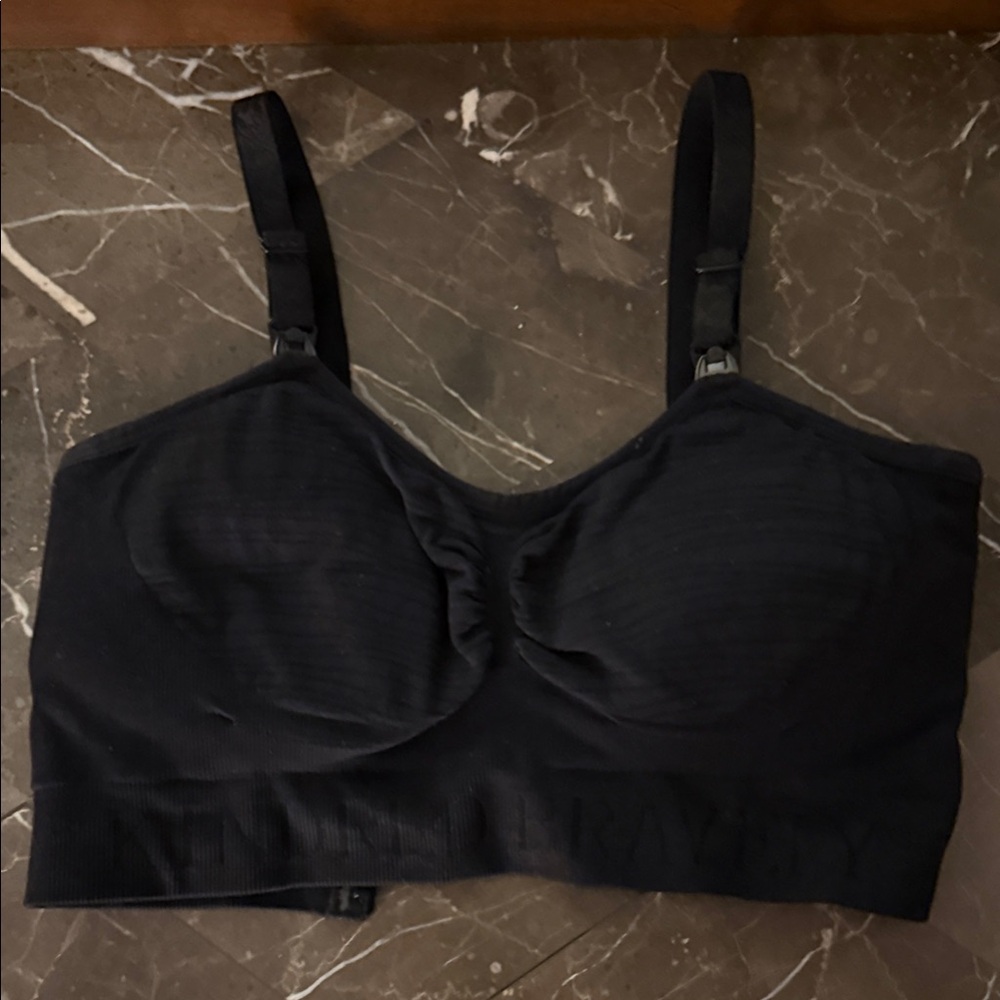 Kindred Bravely Black Ribbed Bralette